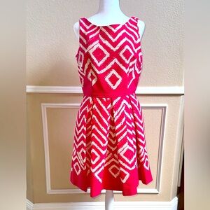 Taylor got pink and white fit and flare dress size 8
